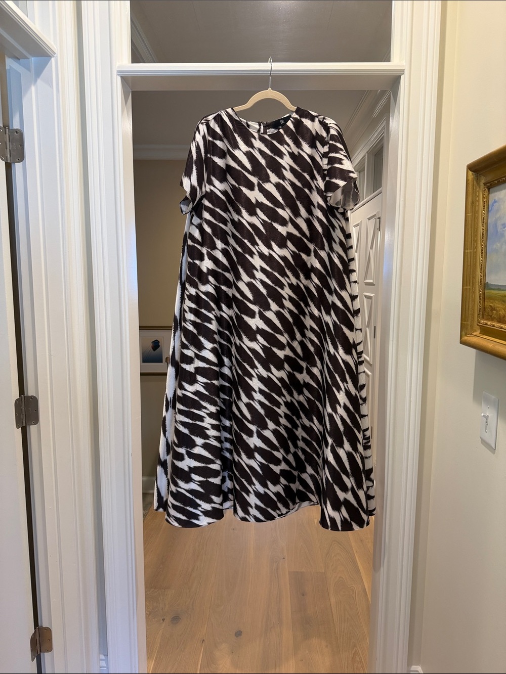 Banana Republic black and white A-Line Dress